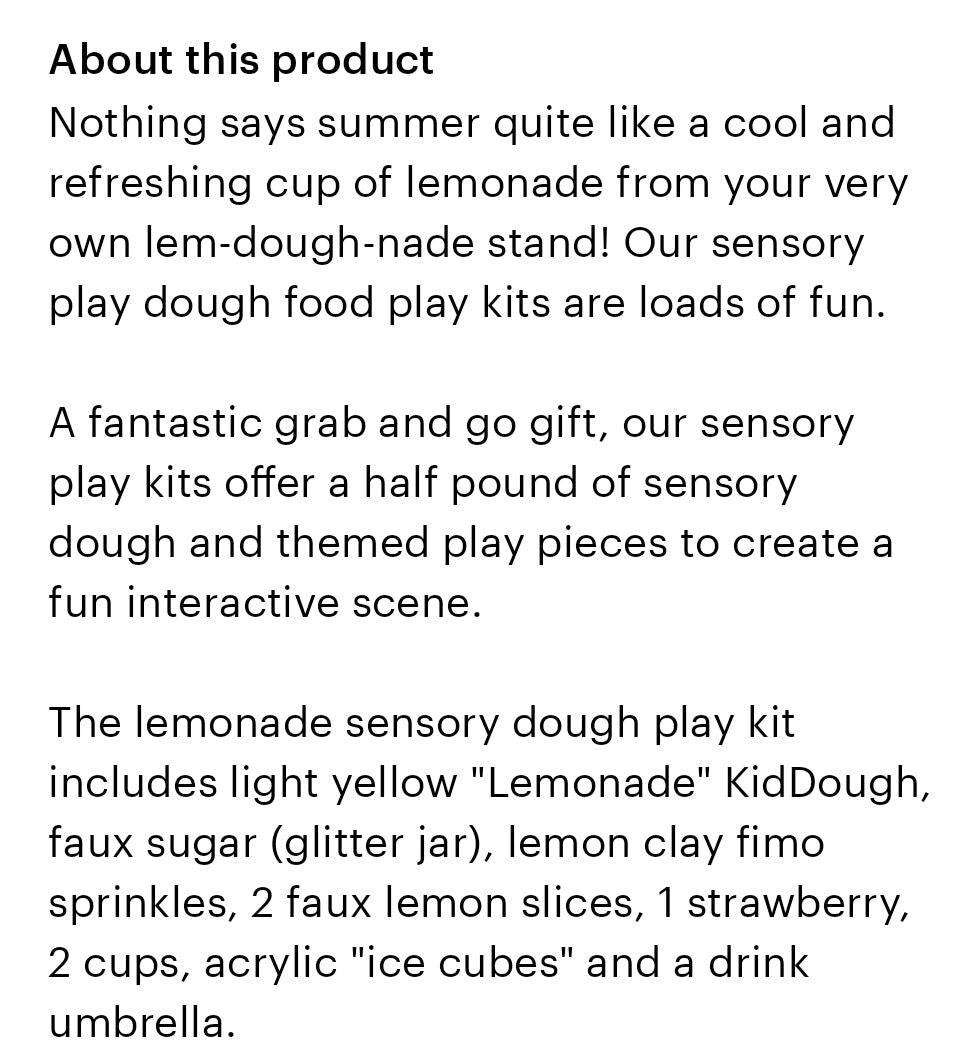 Earth Grown Playdough - Lemonade Dough To Go