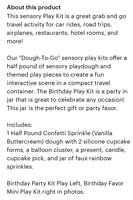 Earth Grown Playdough - Celebration Confetti Sprinkle Play Dough To Go Kit