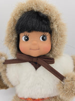 Kipmik Eskimo Doll Brown Fur Plush Alaska 7" Northern Neighbors Aqpik