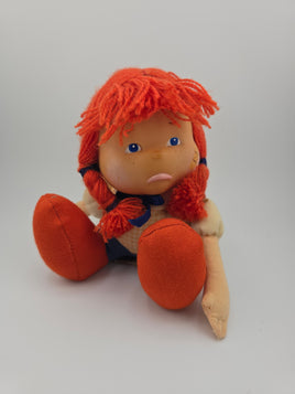 Applause Knickerbocker 1982 vintage plush doll lil whimpers redhead pout hurt 5"