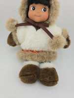 Kipmik Eskimo Doll Brown Fur Plush Alaska 7" Northern Neighbors Aqpik